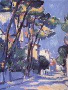 Samuel John Peploe Street Scene,France oil